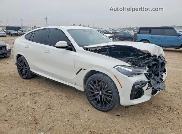 5UXCY6C01M9H49977 2021 BMW X6 White 