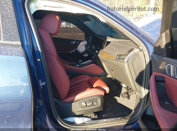 5UXCY6C02N9J92799 2022 BMW X6 Blue Vista interior delantera