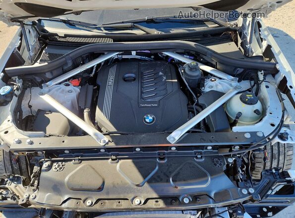 5UXCY6C05N9M73205 2022 BMW X6 White Engine compartment view