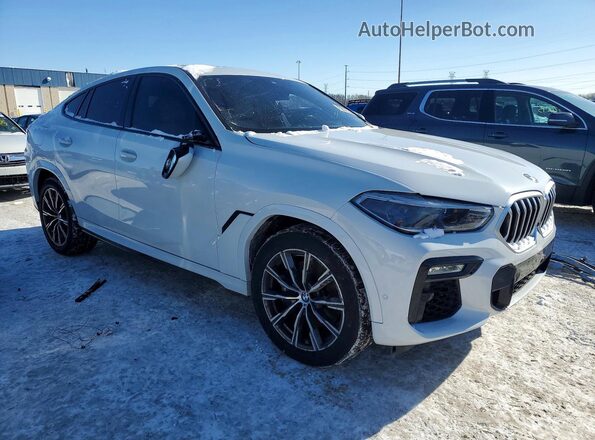 5UXCY6C08M9G32123 2021 BMW X6 White Przód prawy