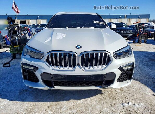 5UXCY6C08M9G32123 2021 BMW X6 White Widok z przodu