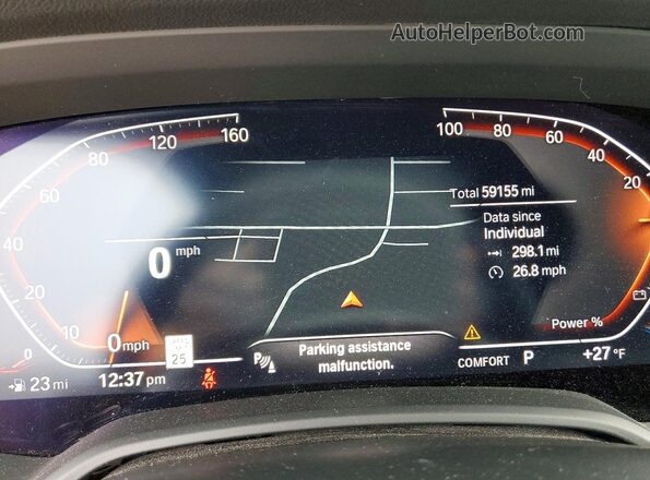 5UXCY6C0XM9F11979 2021 BMW X6 Black Вид щитка приладів