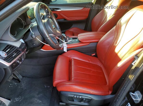 5UXKU0C54K0S97313 2019 BMW X6 Black Front interior view