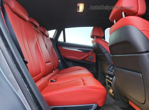 5UXKU2C52K0Z64956 2019 BMW X6 Gray უკანა სალონის ხედი