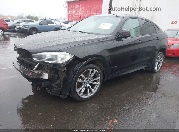 5UXKU2C53H0N85196 2017 BMW X6 Черный Передняя левая четверть