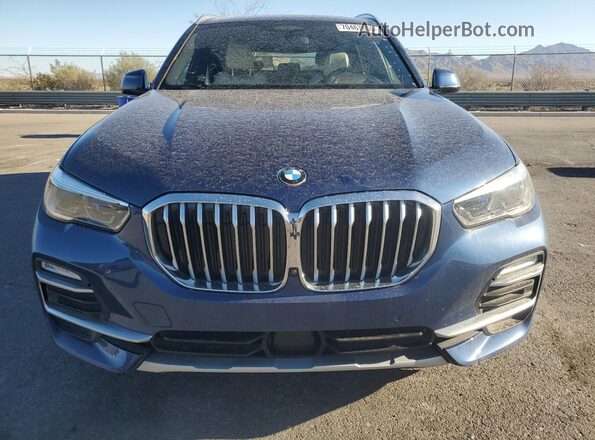 5UXTA6C01M9D34811 2021 BMW X5 Blue Widok z przodu