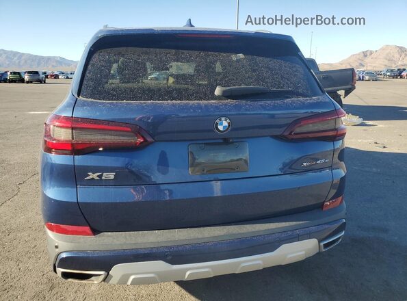 5UXTA6C01M9D34811 2021 BMW X5 Blue Widok z tyłu