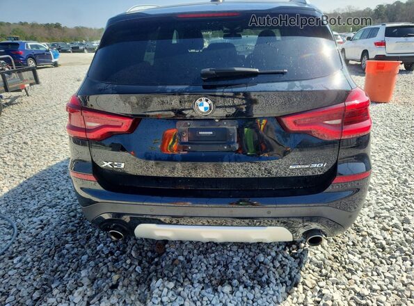 5UXTR7C51KLF31942 2019 BMW X3 Black უკანა ხედი
