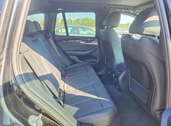 5UXTR7C51KLF31942 2019 BMW X3 Black უკანა სალონის ხედი