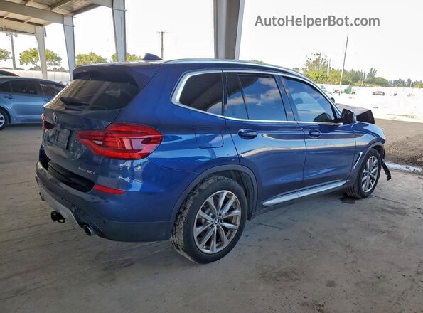 5UXTR7C58KLF29234 2019 BMW X3 Blue Tył prawy
