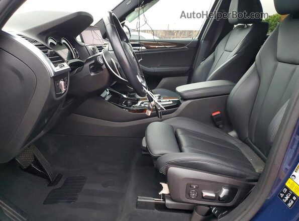 5UXTR9C5XKLR09975 2019 BMW X3 Синий 