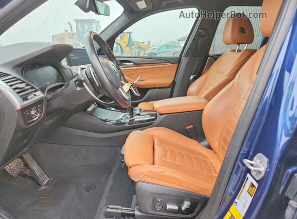 5UXTS1C01M9E92520 2021 BMW X3 Blue 