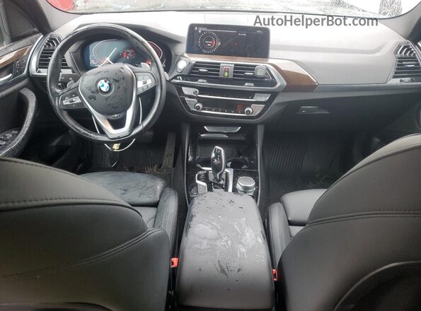 5UXTY5C08M9H86955 2021 BMW X3 Black წინა პანელის ხედი
