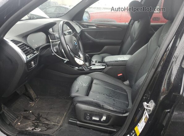 5UXTY5C08M9H86955 2021 BMW X3 Black წინა სალონის ხედი