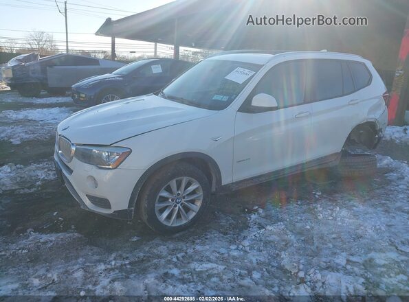 5UXWX9C52G0D81959 2016 BMW X3 Белый Передняя левая четверть