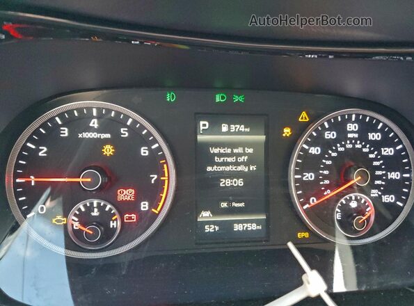 5XXG44J87NG144682 2022 KIA K5 Silver Vista del cuadro de instrumentos