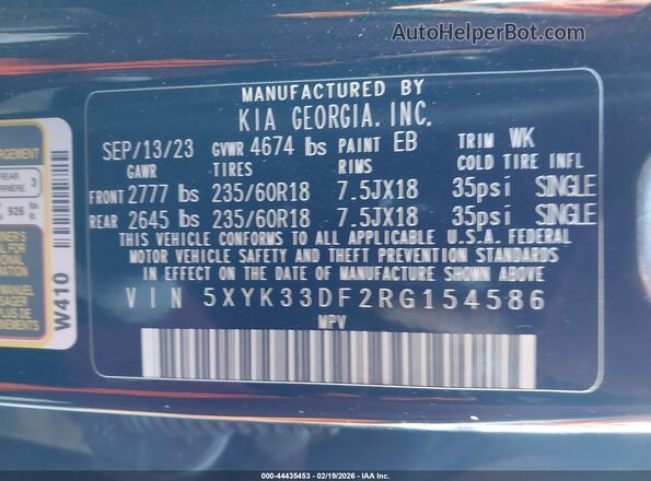 5XYK33DF2RG154586 2024 KIA SPORTAGE Black 