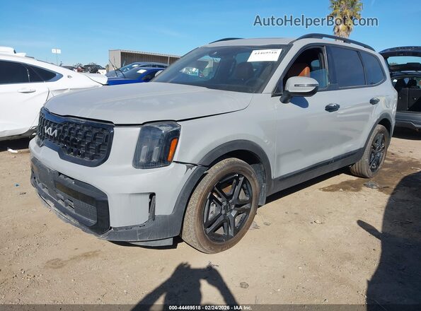 5XYP3DGC0RG518680 2024 KIA TELLURIDE Gray Առջևի ձախ երեք քառորդ տեսարան