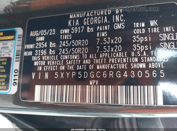 5XYP5DGC6RG430565 2024 KIA TELLURIDE Green Շարժիչի բաժամունքի տեսք