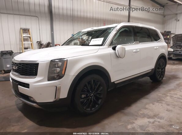 5XYP5DHC5NG279081 2022 KIA TELLURIDE White წინა მარცხენა ხედი სამი მეოთხედიდან