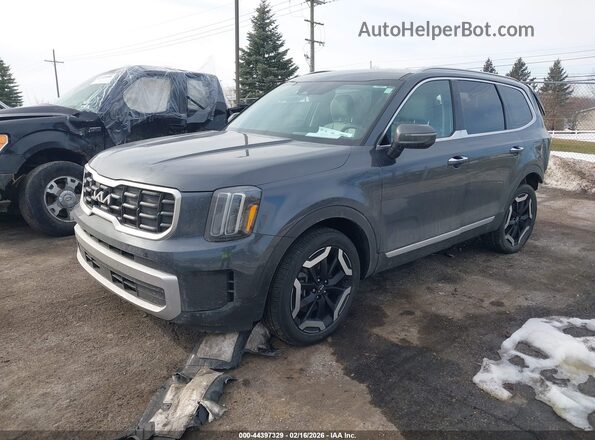 5XYP6DGC6RG508453 2024 KIA TELLURIDE Gray Vista tres cuartos delantera izquierda