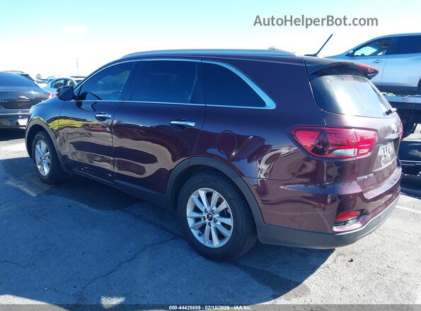 5XYPG4A33LG628076 2020 KIA SORENTO Burgundy Задня ліва чверть