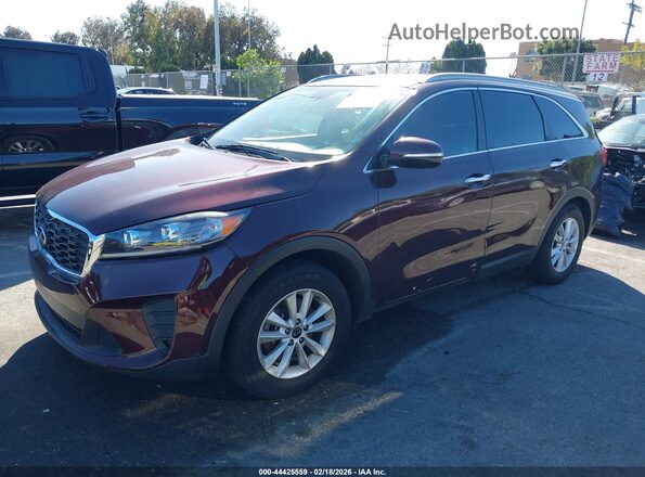5XYPG4A33LG628076 2020 KIA SORENTO Burgundy Передня ліва чверть