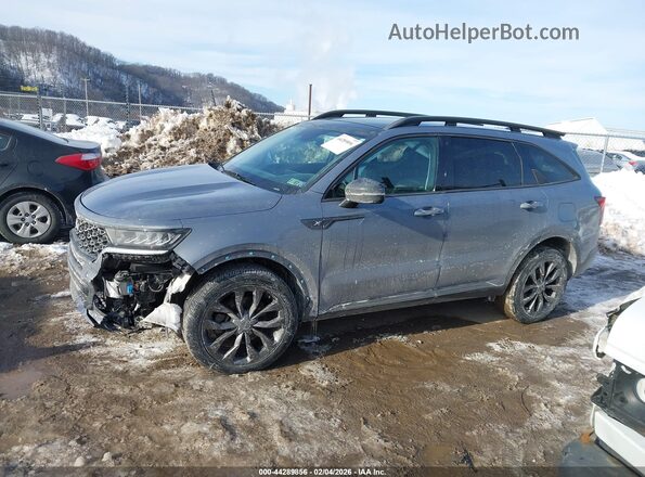 5XYRHDLF6NG097505 2022 KIA SORENTO Gray 