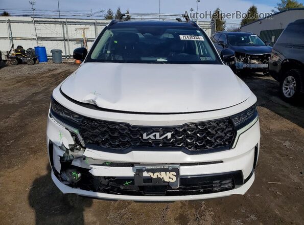 5XYRKDLF3NG131109 2022 KIA SORENTO White Front view