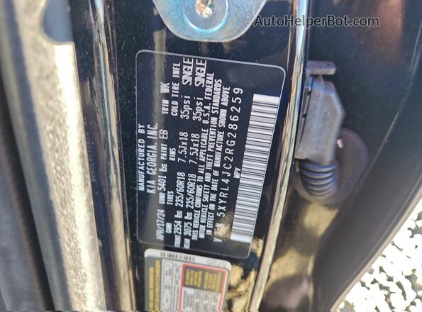 5XYRL4JC2RG286259 2024 KIA SORENTO Black 360 interior view