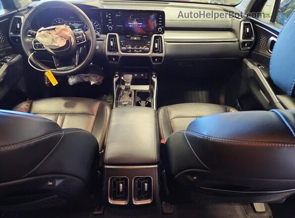 5XYRL4LC5NG107963 2022 KIA SORENTO Black Առջևի վահանակի տեսք