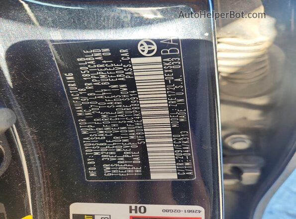 5YFBURHE4KP889914 2019 TOYOTA LL Black Widok komory silnika