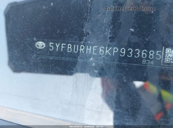 5YFBURHE6KP933685 2019 TOYOTA LL Red Engine compartment view