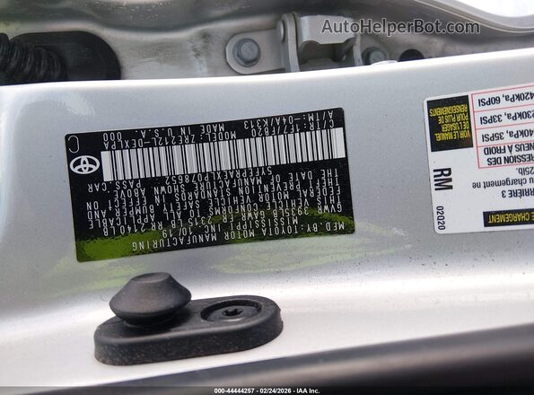 5YFEPRAEXLP078652 2020 TOYOTA LL Серебряный Вид подкапотного пространства