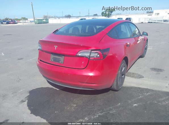 5YJ3E1EA0NF351697 2022 TESLA MODEL 3 Red Rear right