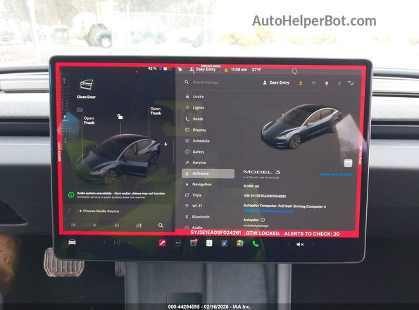 5YJ3E1EA0SF024261 2025 TESLA MODEL 3 Gray 