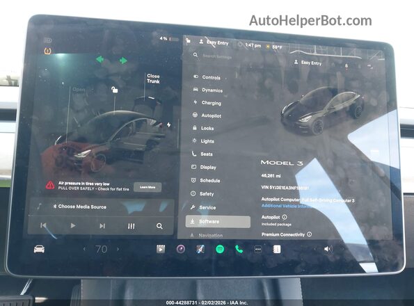 5YJ3E1EA3NF196191 2022 TESLA MODEL 3 Black 