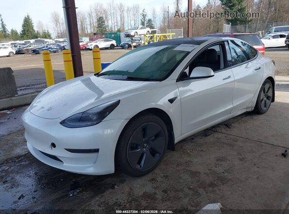 5YJ3E1EA4NF155990 2022 TESLA MODEL 3 Белый Передняя левая четверть