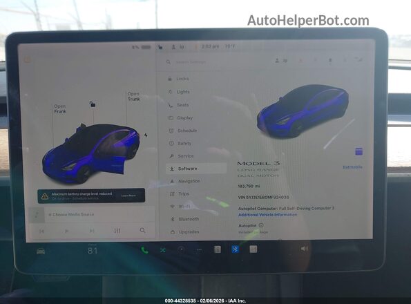 5YJ3E1EB0MF924038 2021 TESLA MODEL 3 Black Widok tylnych siedzeń