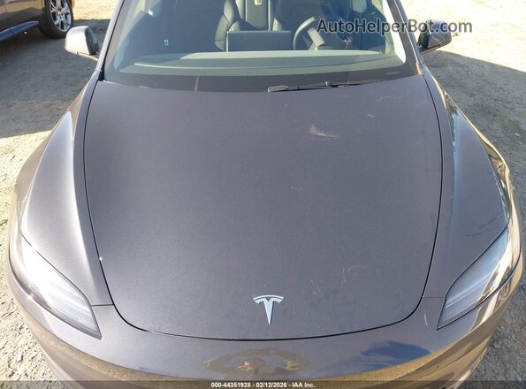 5YJ3E1EB2RF849754 2024 TESLA MODEL 3 Gray Rear view