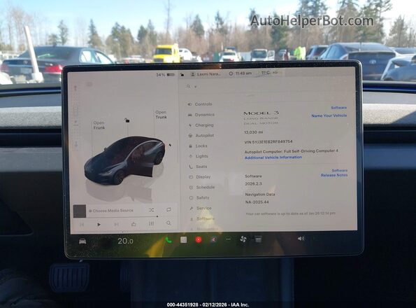 5YJ3E1EB2RF849754 2024 TESLA MODEL 3 Gray 