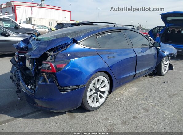 5YJ3E1EB3NF130832 2022 TESLA MODEL 3 Blue Trasero derecho