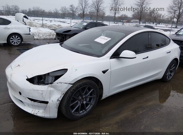 5YJ3E1EB3NF273229 2022 TESLA MODEL 3 White Передня ліва чверть