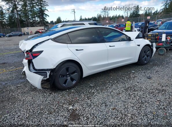 5YJ3E1EB3NF307797 2022 TESLA MODEL 3 White Задня права чверть