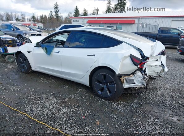 5YJ3E1EB3NF307797 2022 TESLA MODEL 3 White Задня ліва чверть