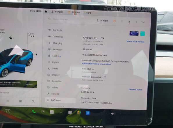 5YJ3E1EB4MF942915 2021 TESLA MODEL 3 White 