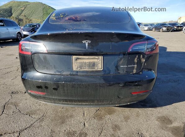 5YJ3E1EB5PF607876 2023 TESLA MODEL Black Vista trasera