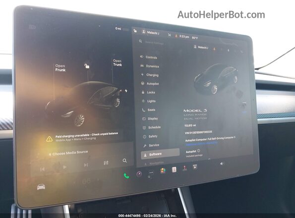 5YJ3E1EB8KF365335 2019 TESLA MODEL 3 Black 
