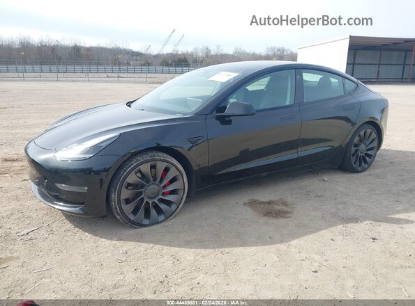 5YJ3E1EC7MF030188 2021 TESLA MODEL 3 Black წინა მარცხენა ხედი სამი მეოთხედიდან