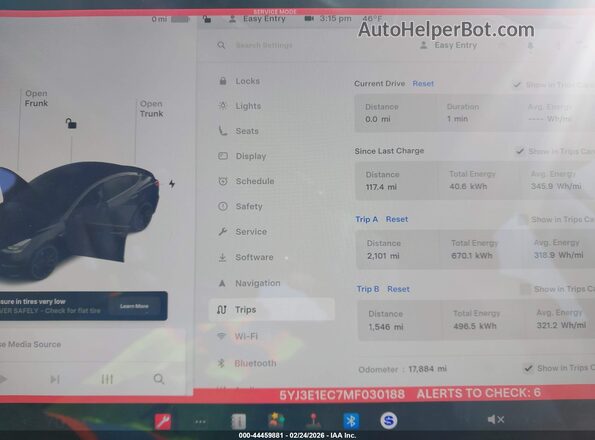 5YJ3E1EC7MF030188 2021 TESLA MODEL 3 Black სალონის 360-გრადუსიანი ხედი